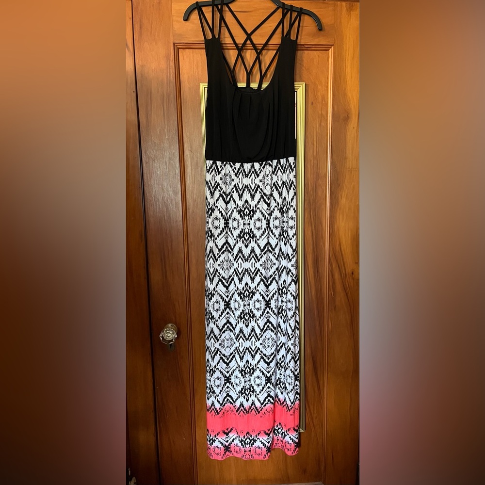 Three Pink Hearts Maxi Sundress